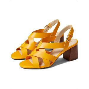 Cole Haan Women Jamie Sandal 65MM Block Heel Radiant Yellow SEMI Shine W25183